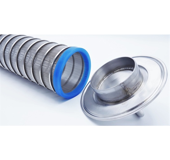 upravené víčko pro štěrbinové síto do trubkového rohového filtru DN 50