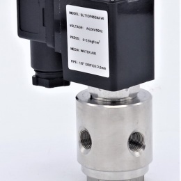Nerezový elektromagnetický ventil 3/2, G 1/8", AC24V, NC