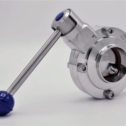 Nerezová klapka přímá, navařovací typ S-S  DN50 (52x1.5mm)