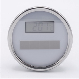 Celonerezový teploměr, digitální, solární průměr 3”,stem 6''(-50+150 °C)