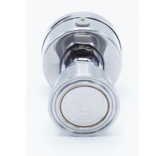 celonerezový manometr s clamp oddělovací membránou (límeček 50,5 mm), zadní připojení tlakoměru k membráně, číselník 63 mm, rozsah měření 0-4 bar