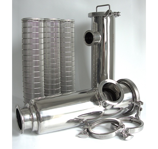 Trubkový filtr rohový CLAMP připojení DN65 (clamp límeček 91 mm)