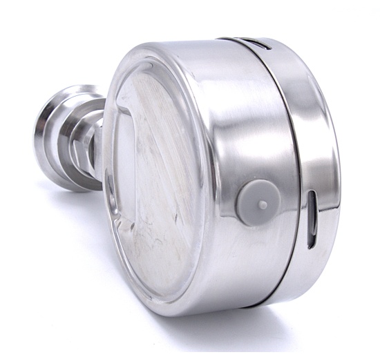 Tlakoměr, číselník 100 mm (spodní připojení), s oddělovací membránou CLAMP DIN32676, límeček 50.5 mm