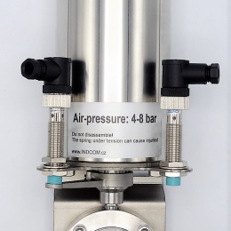 Nerezové klapky přímé, CLAMP (C-C), pneumaticky ovládané