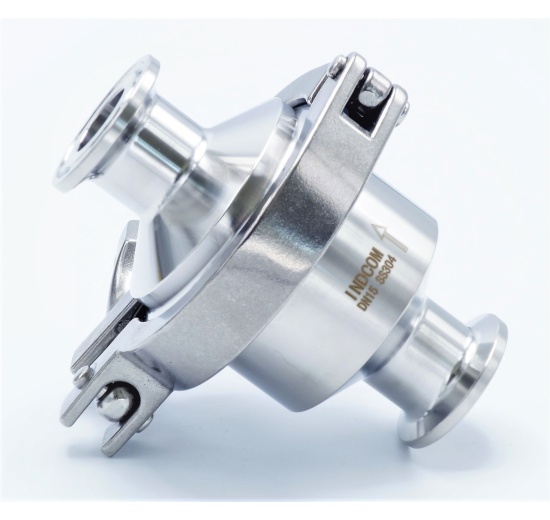 zpětná klapka, clamp připojení DN15, materiál nerezová ocel