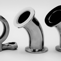 Kolena CLAMP připojení  45° Potrubní spoje v potravinářském a nápojovém průmyslu