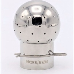 Fixní mycí hlavice navařovací, na závlačku|, připojení 35/38 mm, průměr koule 53 mm 2.5m