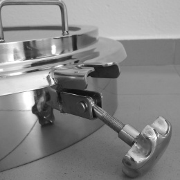 Netlakový průlez nerezový se skleněným průhledem DN400