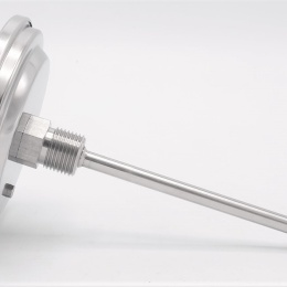 Celonerezový bimetalový teploměr s ponorným dříkem, závitový (1/2”), 0-300℃, 150 mm