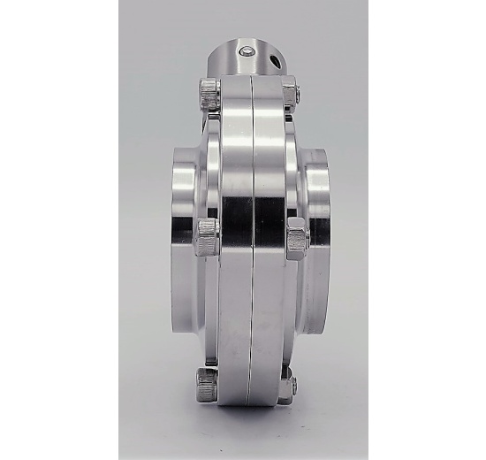 Nerezová klapka přímá, navařovací typ S-S  DN65 (70x2mm)