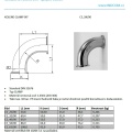 Kolena spojení CLAMP  úhel 90° Potrubní spoje v potravinářském a nápojovém průmyslu