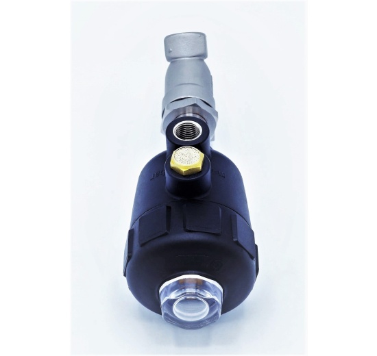 nerezový šikmý ventil pneumaticky ovládaný s G závitem 3/8"