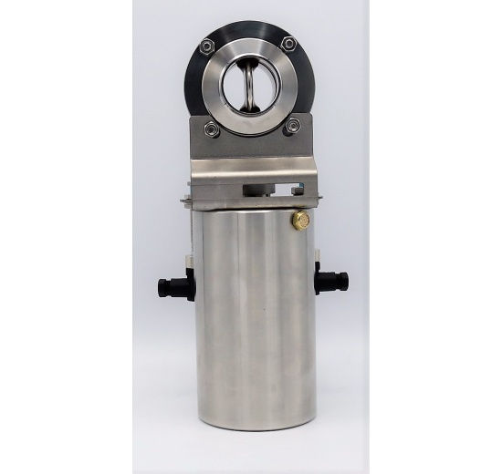 Nerezová klapka přímá DN40, navařovací typ S-S, s pneumatickým pohonem