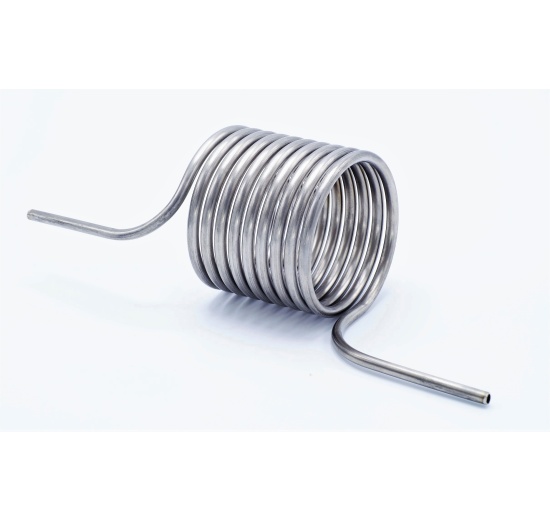 spirála ke zklidnění vzorku nápoje, odpěňovač - materiál nerezová ocel