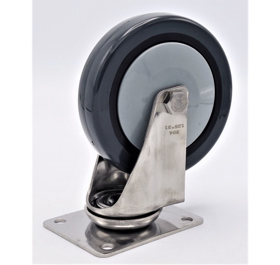 Kolečka transportní, nerezová, průměr 125 mm