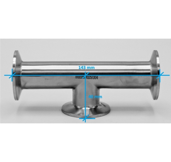 T kus, clamp krátký  DN25