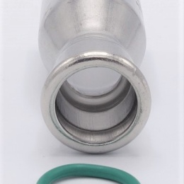 Lisovací redukce (redukovaná vsuvka) M/F 35/22 mm, nerezová