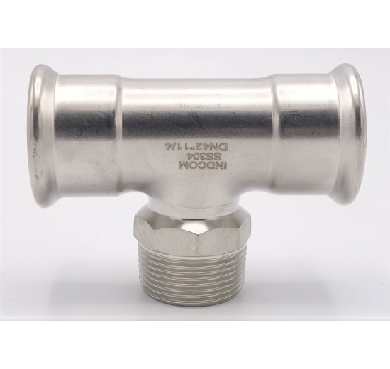 T-kus, lisovací F/M(závit vnější)/F 42_1 1/4"_42