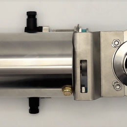 Nerezová klapka přímá DN40, navařovací typ S-S, s pneumatickým pohonem