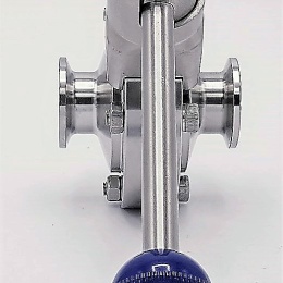 Nerezová klapka přímá, clamp typ C-C DN20 (límeček 34mm)