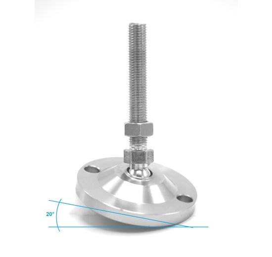 Stavitelné nohy kloubové celonerezové D100 M16 100 mm