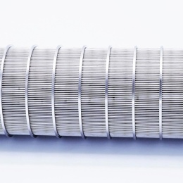 detail štěrbinového síta o průlině 0,1 mm pro filtr DN 65