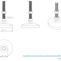 Stavitelné nohy kloubové celonerezové| D80 M12 100 mm_rozměry