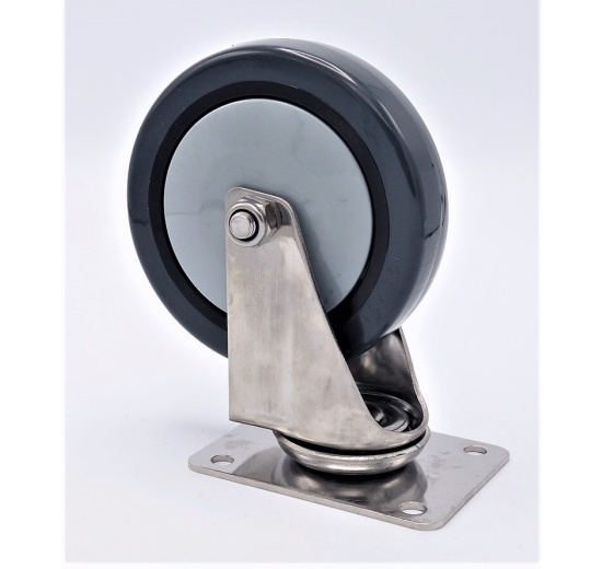 Kolečka transportní, otočná, nerezová, průměr 125 mm