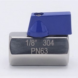 MINI nerezový kulový kohout s redukovaným průtokem, jednodílný, závitový 1/8”