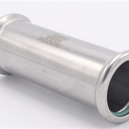 Hrdlo prodloužené 28 mm, lisovací, nerezové