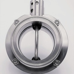 Nerezová klapka přímá, clamp typ C-C DN80_180 (límeček 106mm)
