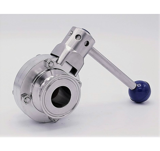 Nerezová klapka přímá, clamp DN25