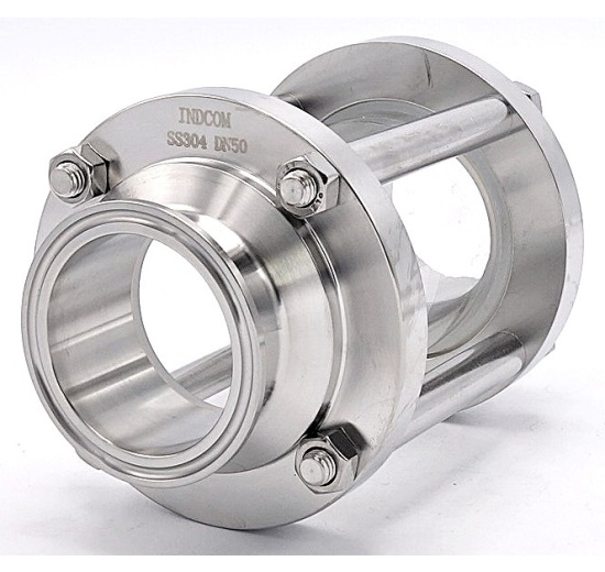 Průhledítko potrubní, clamp DN50, krátké