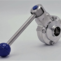 Nerezová klapka přímá, navařovací typ S-S | DN25 (28x1.5 mm)