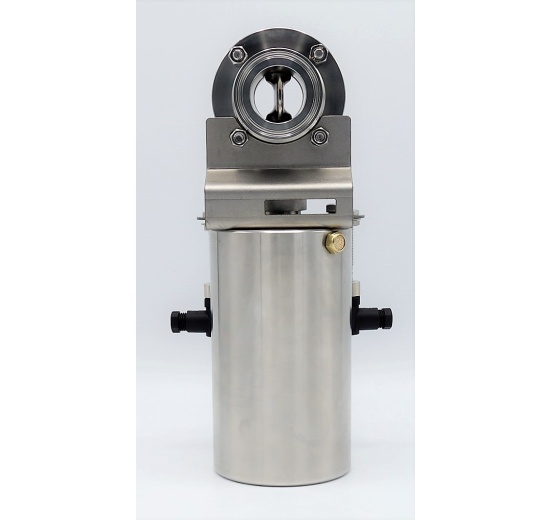 Nerezová klapka přímá, pneumaticky ovládaná, typy C-C  DN32