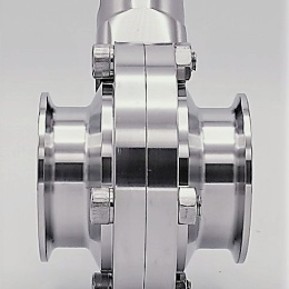 Nerezová klapka přímá, clamp typ C-C DN50 (límeček 64mm)