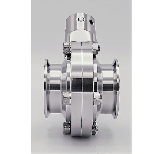 Nerezová klapka přímá, clamp typ C-C DN50 (límeček 64mm)