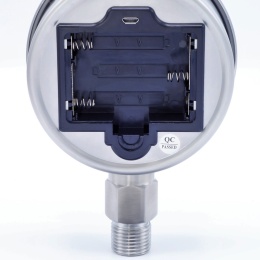 digitální tlakoměr se spodním připojením - baterie nejsou součástí dodávky