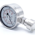 Celonerezový tlakoměr s oddělovací membránou CLAMP DIN 32676, 100 mm 0-10 bar (CLAMP límeček 50.5 mm)