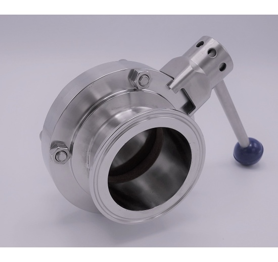 Nerezová klapka přímá, clamp typ C-C DN65 (límeček 91mm)