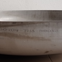 Nerezové klenuté dno DN800 (806*3 mm), rovná hrana