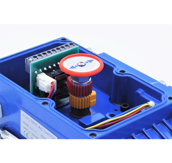 detail elektrického jednootáčkového servopohonu