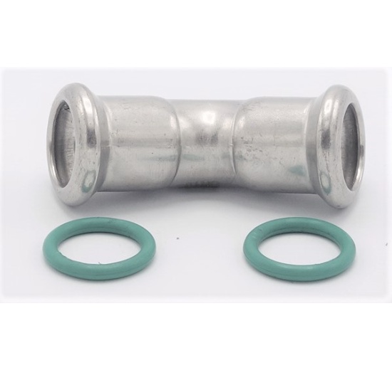 Koleno 45°, lisovací, F/F, 15 mm