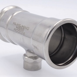 T-kus, lisovací F/F(závit vnitřní)/F 54_3/4"_54, nerez