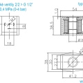 Nerezový elektromagnetický ventil 2/2, G 1/2", DC24V, NC, nepřímo řízený