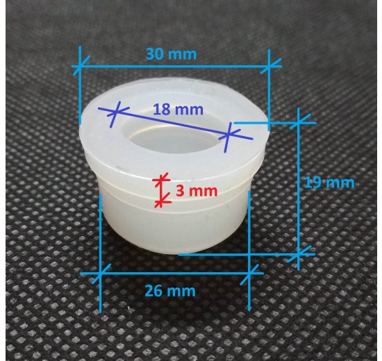 stavoznak silikonové těsnění - rozměry