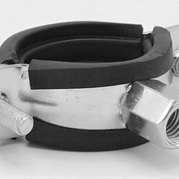 Objímka potrubní s gumou EPDM, dvoušroubová, pozinkovaná