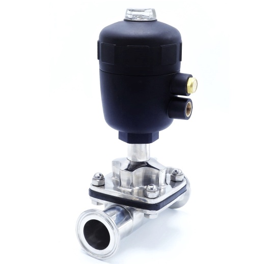 Pneumaticky ovládané membránové ventily, clamp typ C-C, typ NC