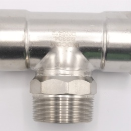 T-kus, nerezový, lisovací F/M(závit vnější)/F 54_2"_54