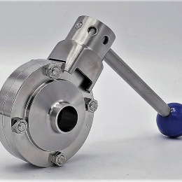 Nerezová klapka přímá, navařovací typ S-S  DN20 (22x1.5 mm)